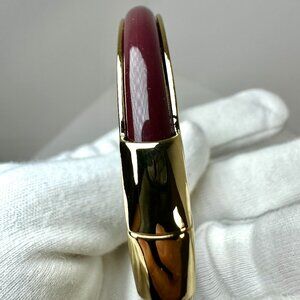 Talbots Burgundy & Gold Bracelet – Magnetic Closure, Modern Chic Design